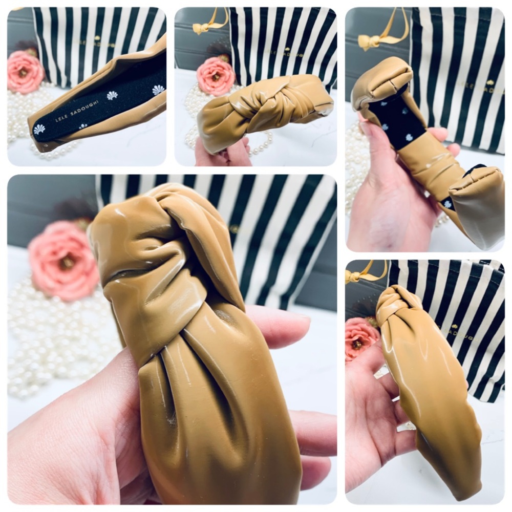 Gingerbread faux leather knotted headband - Picture 9 of 9